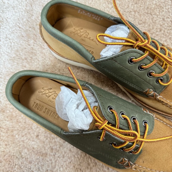 L.L. Bean x Todd Snyder Jackman Blucher Shoe in Olive 9D Suede Leather Vibram - Picture 10 of 13